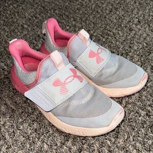 Under Armour Pink and Gray Sneakers with Cushioned Sole